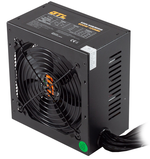 Блок живлення 600 Вт GTL Gaming Star, Black, 80 Plus, 120 мм (GTLGS600BK) - изображение 3