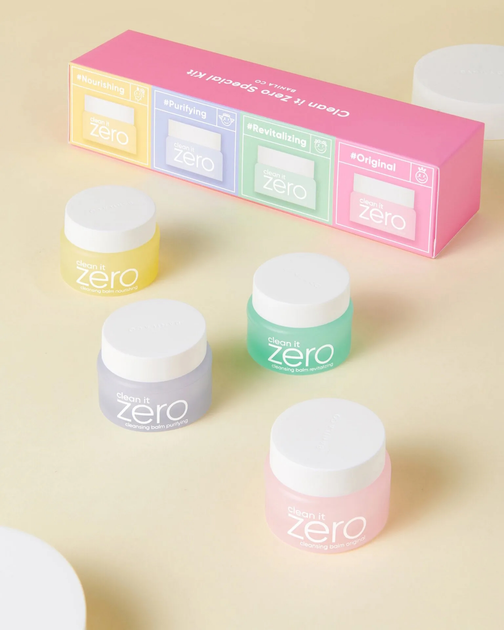 Набір для вмивання обличчя Banila Co Clean It Zero Original 7 мл + Revitalizing 7 мл + Purifying 7 мл + Nourishing 7 мл (8809560223735) - зображення 3
