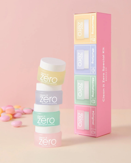 Набір для вмивання обличчя Banila Co Clean It Zero Original 7 мл + Revitalizing 7 мл + Purifying 7 мл + Nourishing 7 мл (8809560223735) - зображення 4