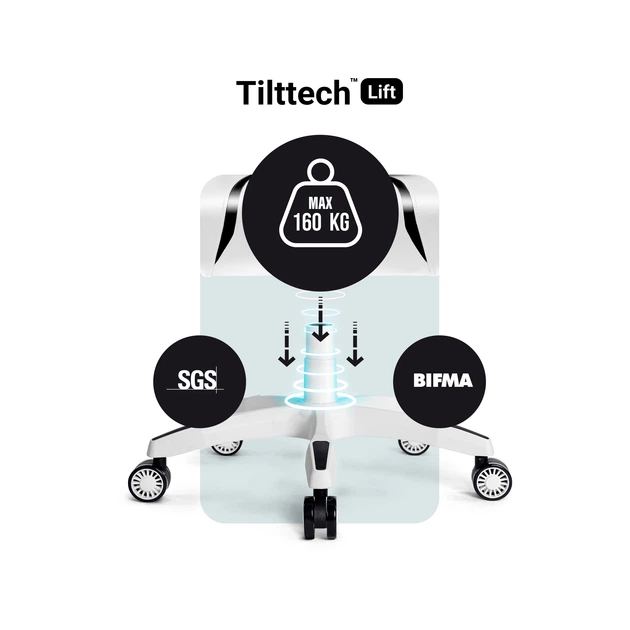 Fotel gamingowy Diablo X-One 2.0 King Size White/Black (5902560337839) - obraz 12