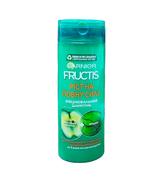 Шампунь Fructis Ріст на повну силу для ослабленого та схильного до випадання волосся 400 мл. 5855 - Фото 1 Шампунь Fructis Ріст на повну силу для ослабленого та схильного до випадання волосся 400 мл. 5855 - изображение 1
