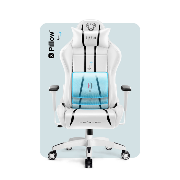 Fotel gamingowy Diablo X-One 2.0 Normal Size White/Black (5902560337822) - obraz 6