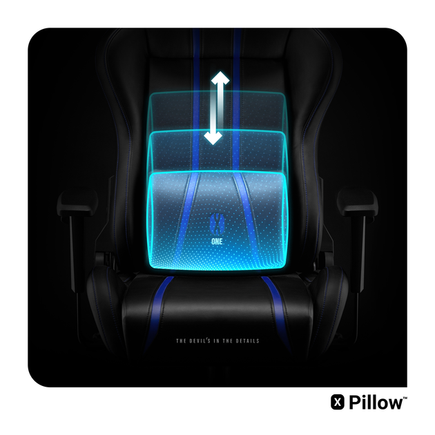 Ігрове крісло Diablo X-One 2.0 Normal Size Black/Blue (5902560337075) - зображення 7