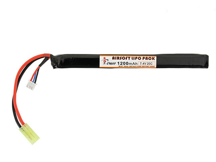 Акумулятор Li-Po 1200mAh 7,4 V 20C під кришку ствольної коробки АК [IPower] (для страйкболу) - зображення 1