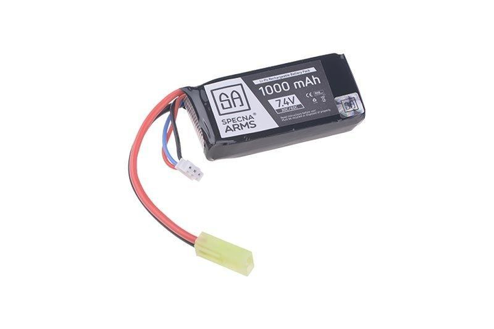 Аккумулятор LiPo 7,4V 1000mAh 30/60C (PEQ) [Specna Arms] (для страйкбола) - изображение 1