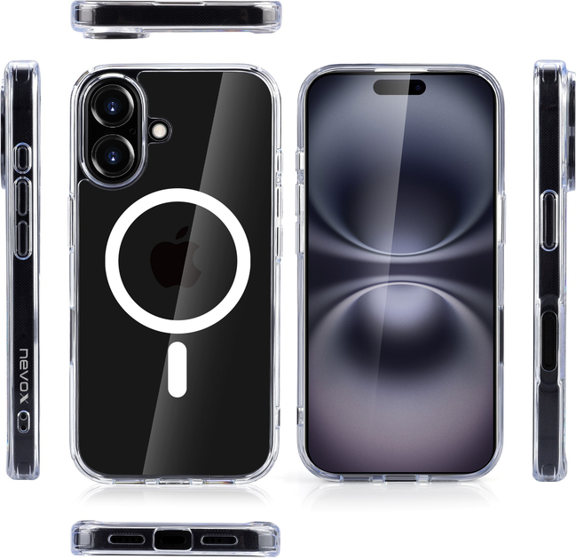 Etui Nevox StyleShell SHOCKFlex MagSafe do Apple iPhone 16 Plus Transparent (4250686413878) - obraz 6