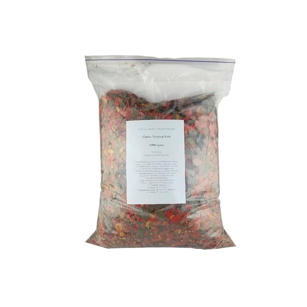 Пластівці для всіх декоративних риб AquariaLand Tropical Fish Flakes пакування 1 кг (AL1000FL) - изображение 4