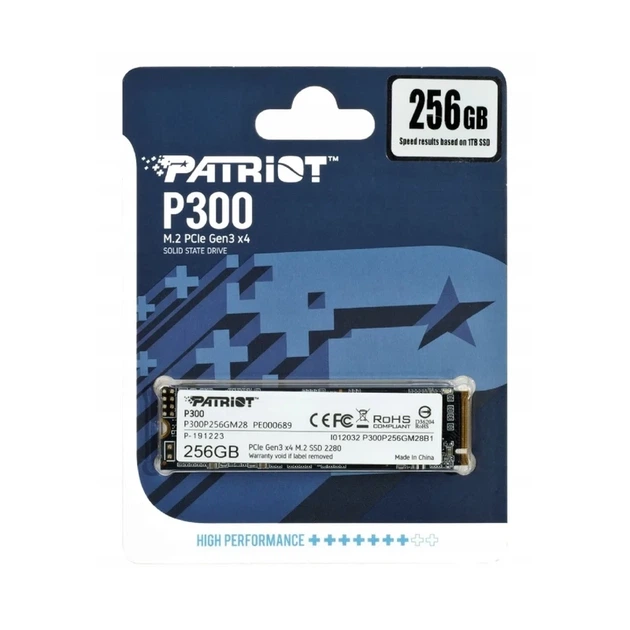 Накопичувач Patriot P300 256GB M.2 2280 NVMe PCIe 3.0 x4 (P300P256GM28) - зображення 3