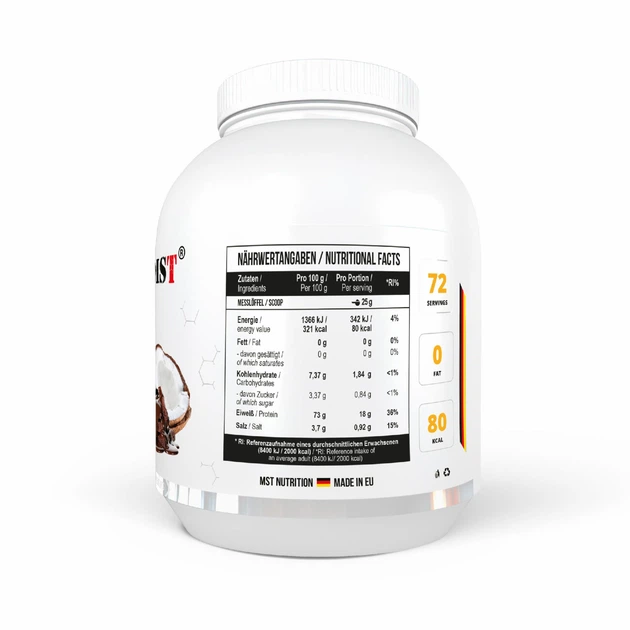 Протеин MST Egg White Protein (1,8 кг, chocolate-coconut) - изображение 3