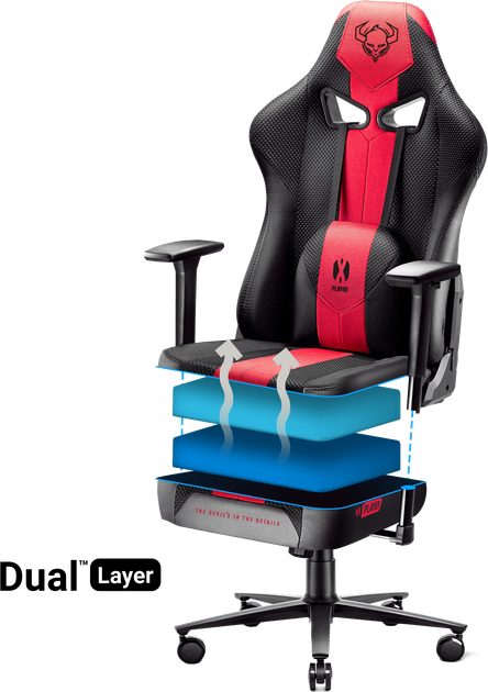 Fotel gamingowy Diablo X-Player 2.0 King Size Crimson/Anthracite (5902560337761) - obraz 3