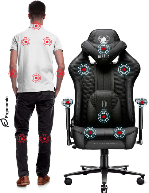 Ігрове крісло Diablo X-Player 2.0 King Size Black (5902560337778) - зображення 3