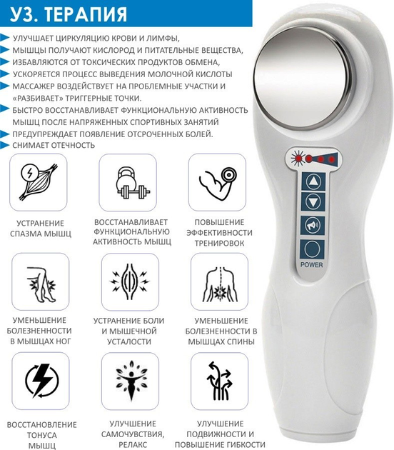 Прибор ультразвуковой лицо/тело Beperfect UZTA-008А портативный для ...