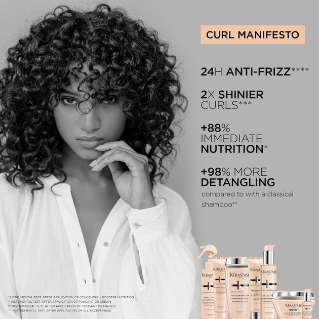Набір для догляду за волоссям Kerastase Curl Manifesto Шампунь 250 мл + Маска 200 мл + Крем 150 мл (3474637177072) - зображення 7