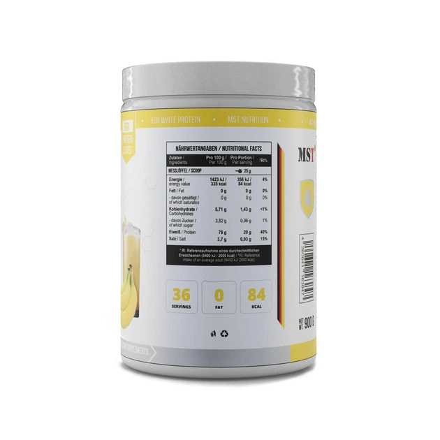 Протеїн MST Egg White Protein (900 г, banana) - зображення 3