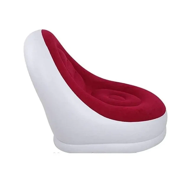Прочный надувной диван кресло для отдыха с пуфиком AIR SOFA 102х127х76 см Красный - Фото 3 Прочный надувной диван кресло для отдыха с пуфиком AIR SOFA 102х127х76 см Красный - изображение 3