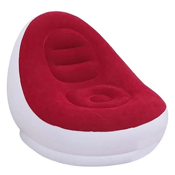 Прочный надувной диван кресло для отдыха с пуфиком AIR SOFA 102х127х76 см Красный - Фото 4 Прочный надувной диван кресло для отдыха с пуфиком AIR SOFA 102х127х76 см Красный - изображение 4
