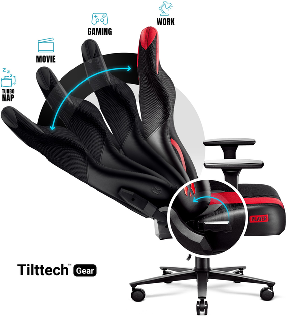 Ігрове крісло Diablo X-Player 2.0 Normal Size Crimson/Anthracite (5902560337181) - зображення 7