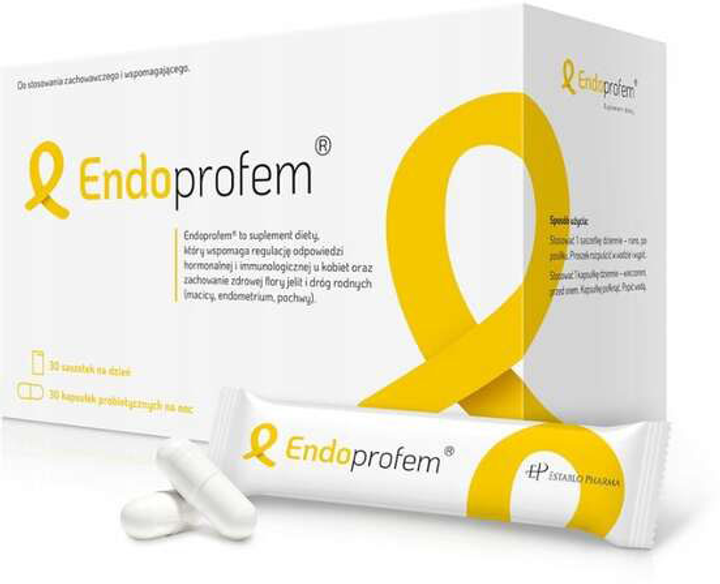 Witaminy Establo Pharma Endoprofem Równowaga hormonalna dla kobiet 30 saszetek + 60 kapsułek (5905669625388) - obraz 1