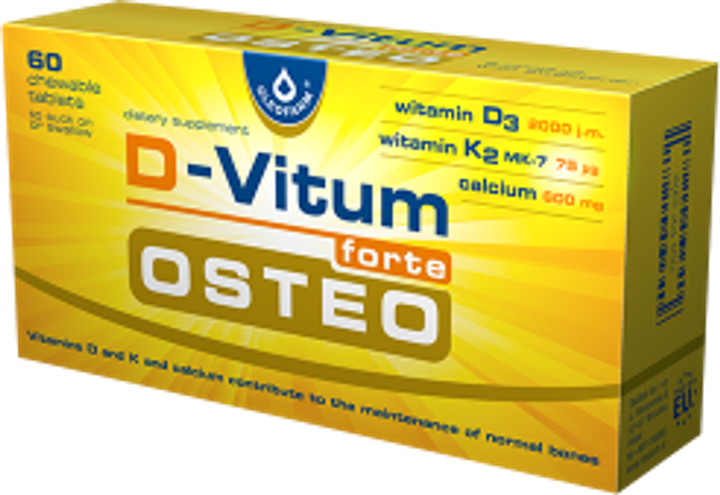 Вітаміни Oleofarm D-Vitum Forte Osteo 60 таблеток (5904960012415) - зображення 1