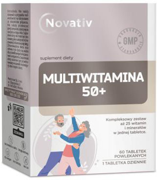 Witaminy Novativ Multiwitamina 50+ 60 tablets (5908288961929) - obraz 1