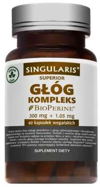 Naturalny suplement diety Singularis Głóg Kompleks 60 kapsułek (5907796631461) - obraz 1