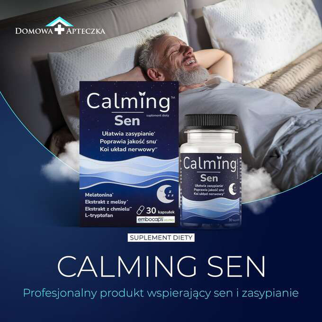 Naturalny suplement diety Domowa Apteczka Calming Sen 30 kapsułek (5906058146125) - obraz 3