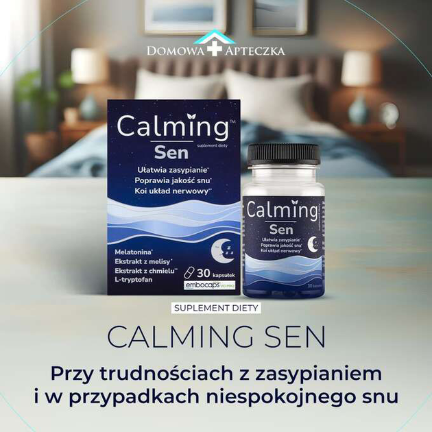 Naturalny suplement diety Domowa Apteczka Calming Sen 30 kapsułek (5906058146125) - obraz 5
