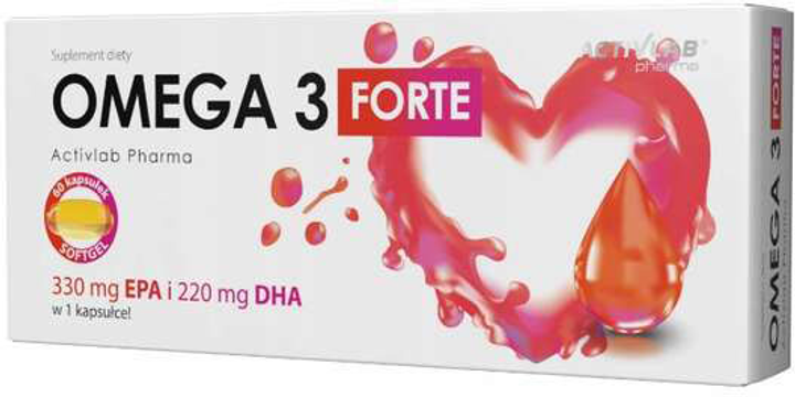 Риб'ячий жир і омега ActivLab Omega 3 Forte 60 капсул (5903260906813) - зображення 1