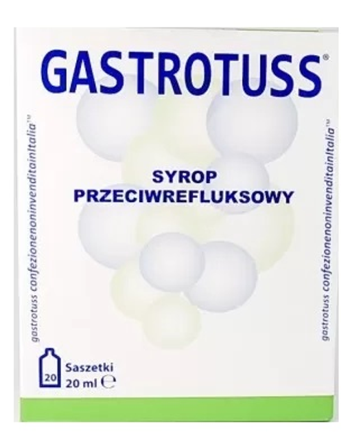 Пребіотик Gastrotuss Гастротусс антирефлюксний сироп 20 пакетиків (8034125181407) - зображення 1