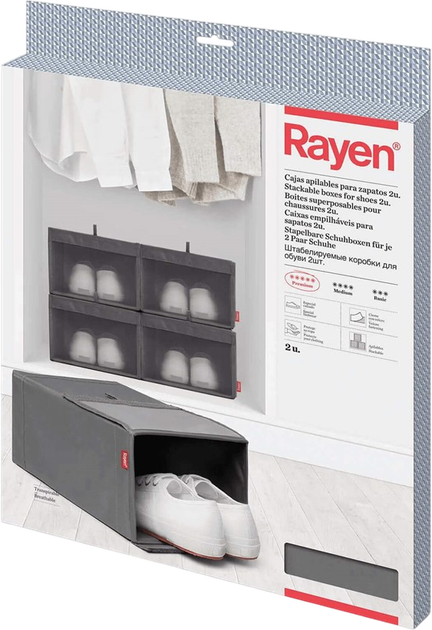 Коробки для взуття Rayen складані 2 шт (8412955301088) - зображення 6
