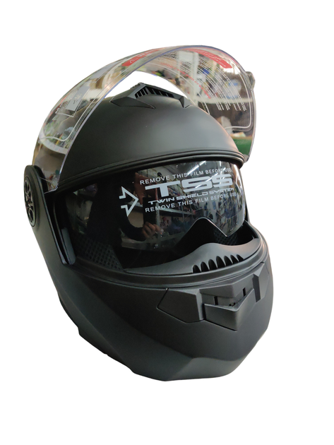 Мотошлем трансформер с очками Forte BLD-159 Черный XL - изображение 6