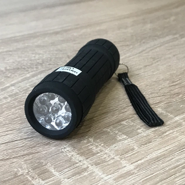 Ліхтарик ручної 9 LED чорний світиться алюміній "LEMANSO" LMF31 - Фото 3 Ліхтарик ручної 9 LED чорний світиться алюміній "LEMANSO" LMF31 - зображення 3