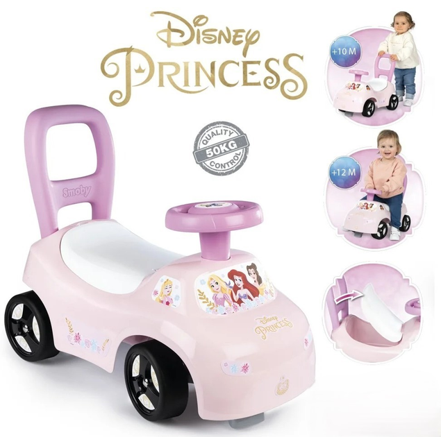 Jeździk Smoby Disney Princess Różowy (3032160109634) - obraz 2