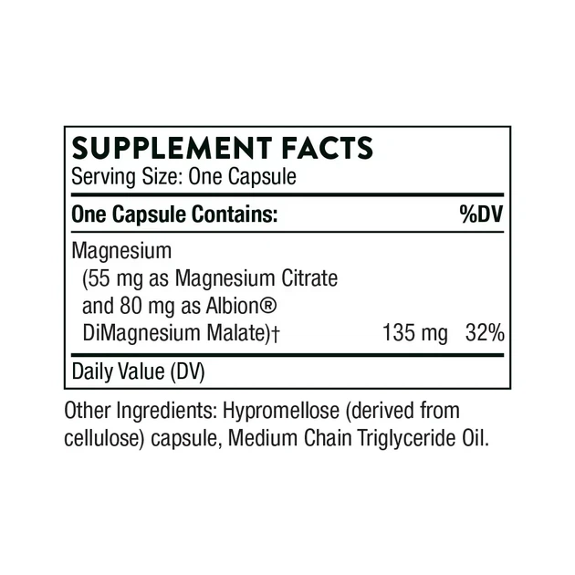 Добавка с магнием Magnesium CitraMate Thorne Research, 90 капсул - Фото 4 Добавка с магнием Magnesium CitraMate Thorne Research, 90 капсул - изображение 4