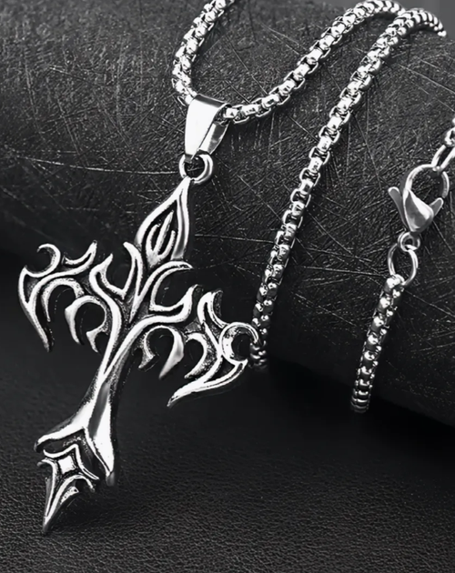 Цепочка Fashion Jewerly с масивным крестом в готическом панк стиле огняной крест для мужчин для женщин (SVS) - Фото 1 Цепочка Fashion Jewerly с масивным крестом в готическом панк стиле огняной крест для мужчин для женщин (SVS) - изображение 1