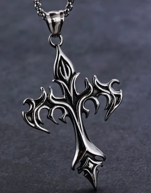 Цепочка Fashion Jewerly с масивным крестом в готическом панк стиле огняной крест для мужчин для женщин (SVS) - Фото 4 Цепочка Fashion Jewerly с масивным крестом в готическом панк стиле огняной крест для мужчин для женщин (SVS) - изображение 4