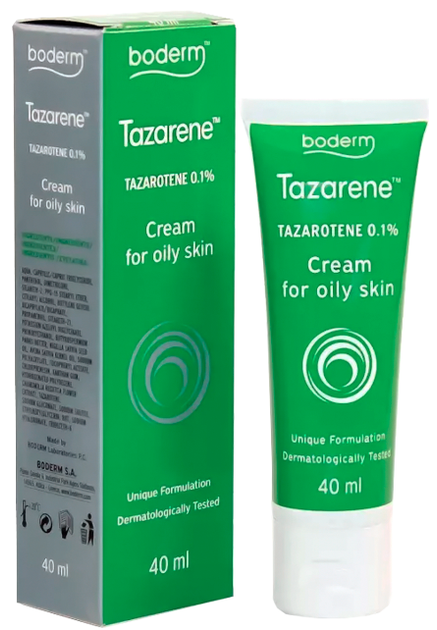 Крем Boderm Tazarene для жирної шкіри 0,1% 40 мл (5200375399791) - зображення 1