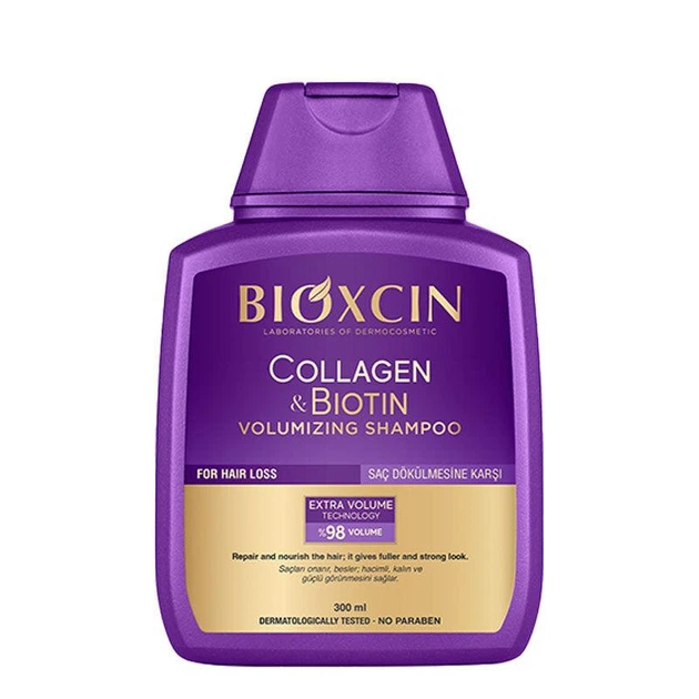 Натуральний лечебний шампунь Bioxcin collagen & biotin проти випадіння 300 мл. с коробкой - изображение 2