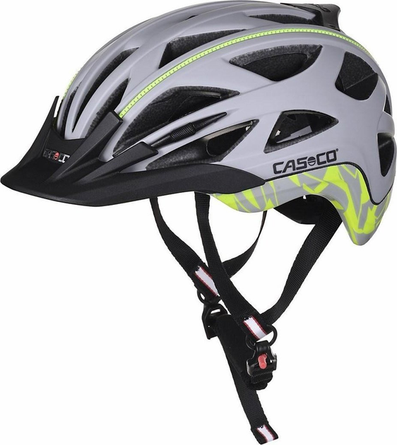 Kask rowerowy Casco Activ2 Srebrny-Neon M 56-58 cm (4031381010254) - obraz 1