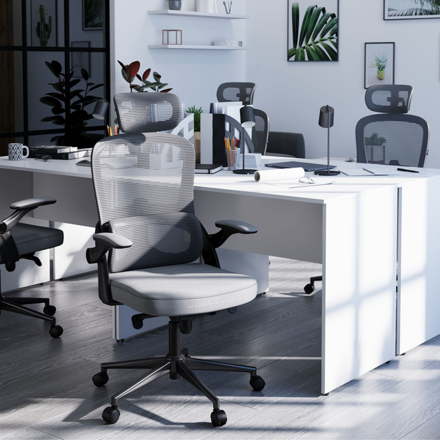 Крісло офісне Diablo V-Light Grey (5904405577950) - зображення 3