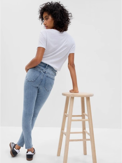 Джинсы Skinny женские GAP 811170544 26 Синие (1159786171) - изображение 5