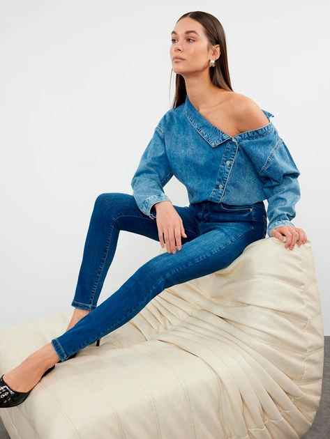 Джинси Skinny жіночі Trendyol TWOAW25JE00000 34 Сині (8683049980827) - Фото 5 Джинси Skinny жіночі Trendyol TWOAW25JE00000 34 Сині (8683049980827) - зображення 5