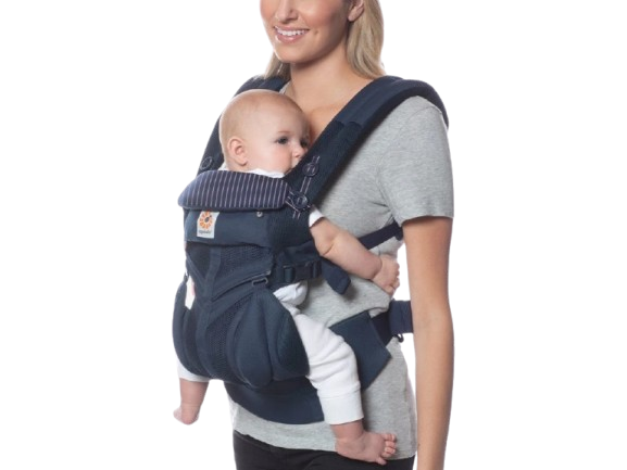 Рюкзак-переноска Ergobaby Omni 360 Baby Carrier All-In-One Cool Air Mesh с рождения Pink Stripes - Фото 2 Рюкзак-переноска Ergobaby Omni 360 Baby Carrier All-In-One Cool Air Mesh с рождения Pink Stripes - изображение 2