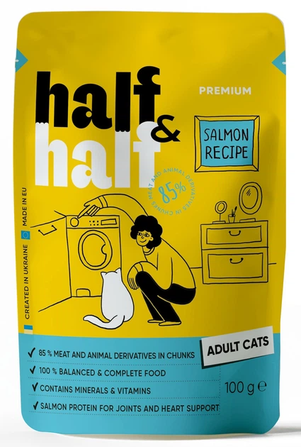 Промо набір кормів і ласощів Half&Half Пет-щастя для дорослих котів (2700000052518) - зображення 4