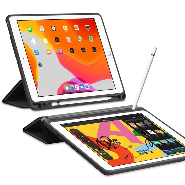 Силиконовый чехол обложка Denim Texture + Pencil Holder BBM1 для iPad 10.2" 2019/2020/2021 Серый - изображение 7