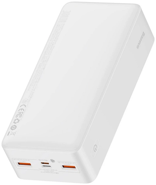 Powerbank Baseus Bipow Digital Display Overseas 20W 30000 mAh White (PPBD050402) - obraz 3