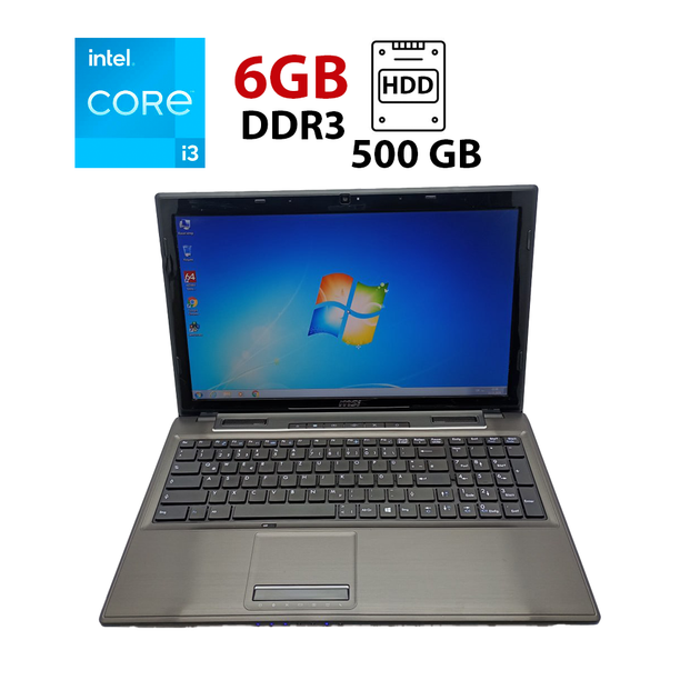 Ноутбук MSI CX61 / 15.6" (1366x768) TN / Intel Core i3-4000M (2 (4) ядра по 2.4 GHz) / 6 GB DDR3 / 500 GB HDD / Intel HD Graphic 4600 / WebCam б/у - Фото 1 Ноутбук MSI CX61 / 15.6" (1366x768) TN / Intel Core i3-4000M (2 (4) ядра по 2.4 GHz) / 6 GB DDR3 / 500 GB HDD / Intel HD Graphic 4600 / WebCam б/у - изображение 1