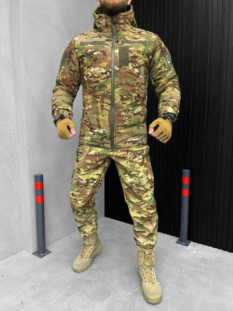 Тактический костюм Softshell с утеплителем синтепон и атласной подкладкой Multicam M - изображение 1