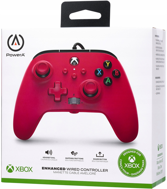 Kontroler PowerA Enhanced Wired Controller Artisan Red (0617885045172) - obraz 9