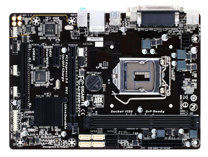 Материнская плата Gigabyte GA-B85M-D3V (s1150, B85, PCI-Ex16) OEM Bulk ...